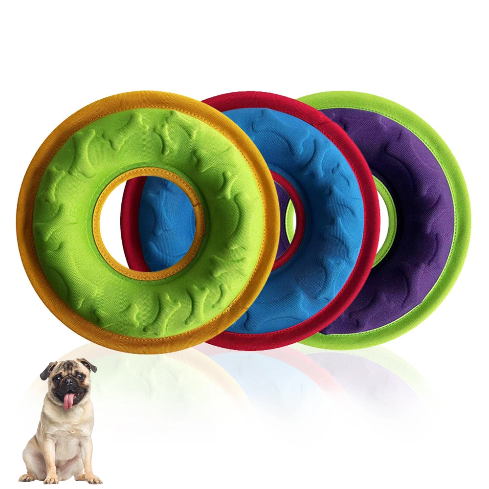 Eco-Friendly Floating Dog Toy Interactive Training Chew-Resistant EVA Waterproof Fetch Disc &amp; Food Bowl Sport Style