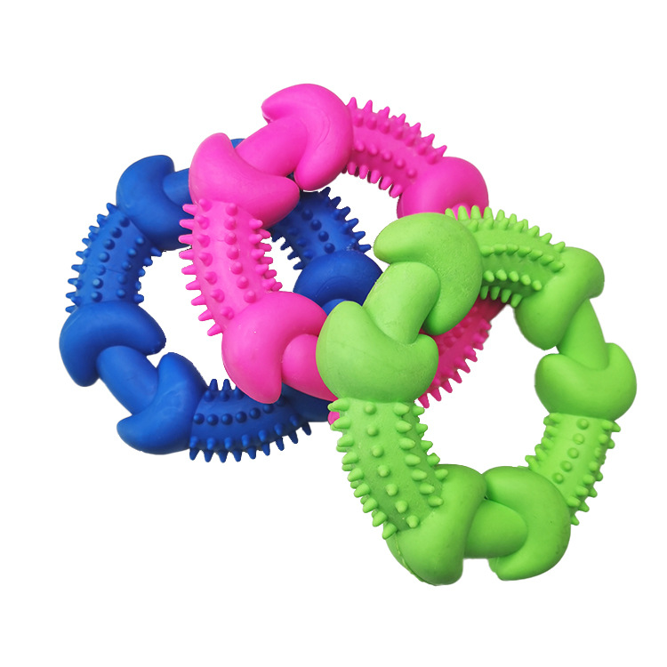 TPR Spiky Ring Dog Toy Usage 2