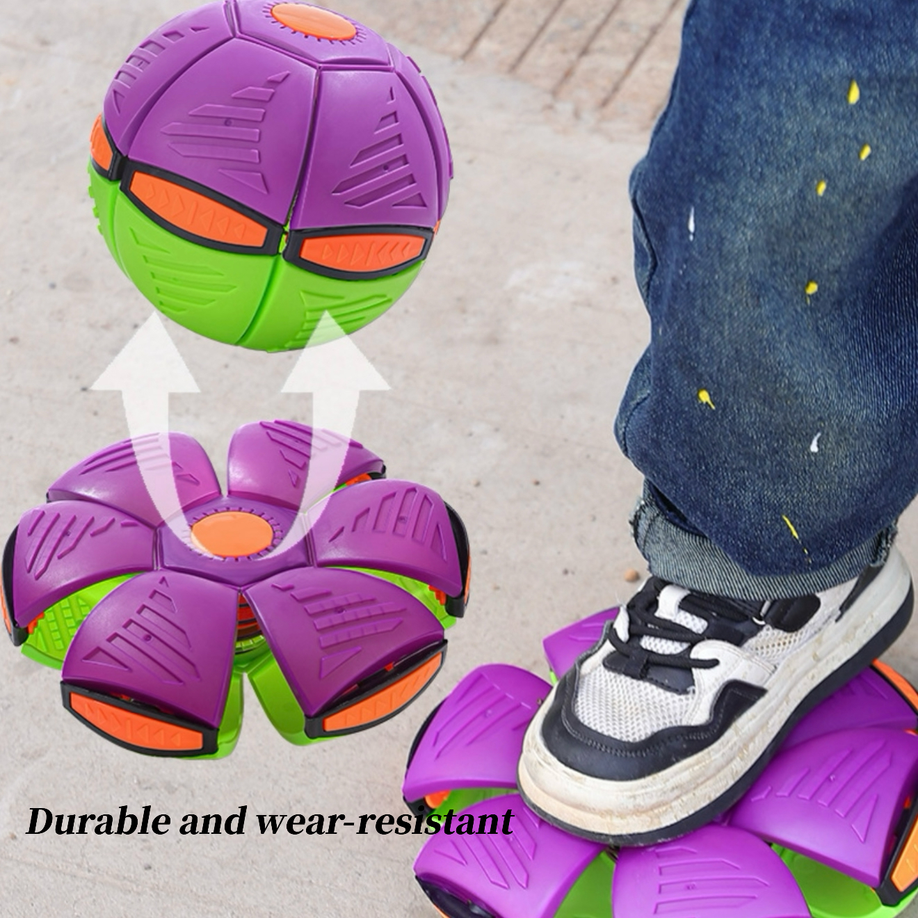 Magic Deformation Chew-Resistant Eco-Friendly Cartoon Luxury Flying Saucer Dog Toy for Outdoor Fetch Play &amp; Pet Exercise