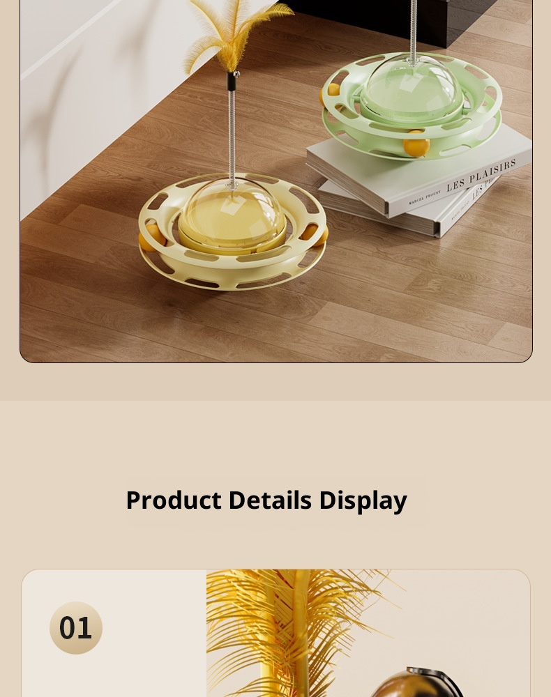 Eco-friendly Pet Toys Cat Multi-play Pet Toy Cat Toy Leaking Food Tumbler Turntable Cat Amusing Artifact Self-Entertainment