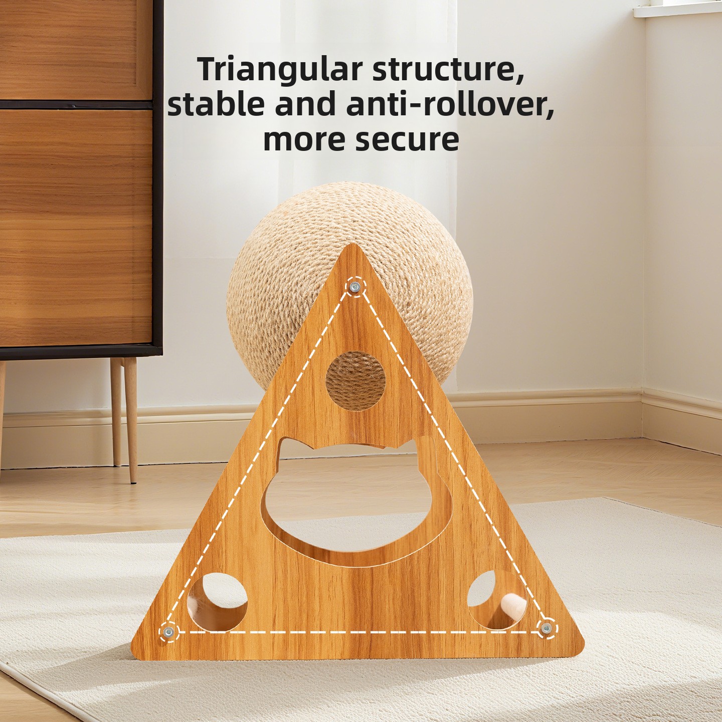 Cat Claw Ball Grinding Bite Resistant Durable Sisal No Crumbs Relieve Boredom Interactable Multi-scene Pet Climbing Frame Toy