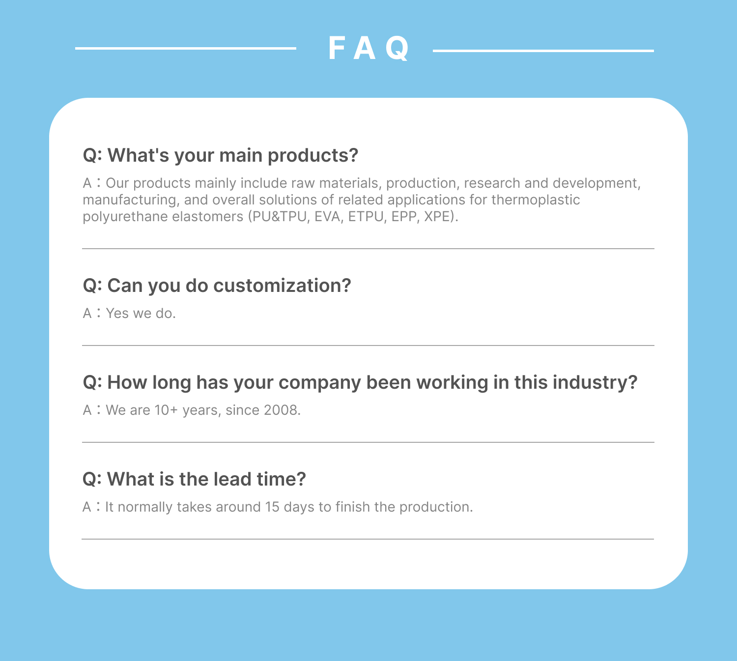 FAQ banner image