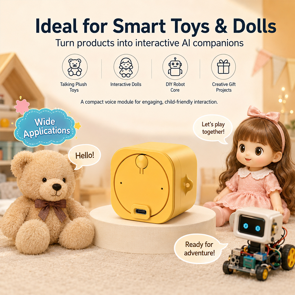 Tuya Smart Voice Speaker AI Conversation WiFi Voice Module For Smart Plush Toy Doll Smart Home Linkage
