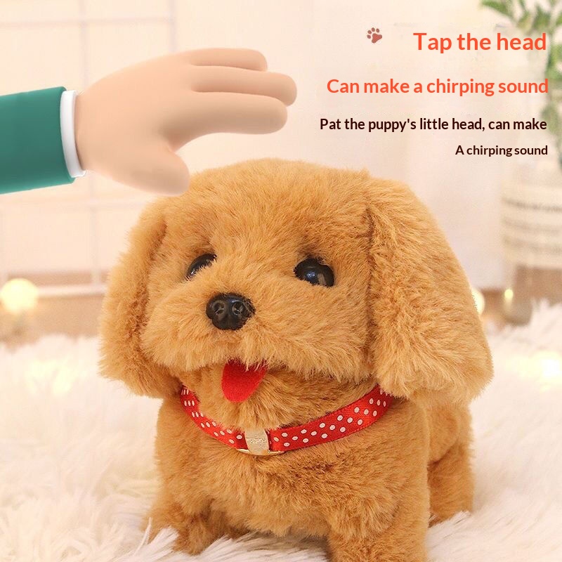 Toy Dog Simulation Electric Puppy Walking Barking PP Cotton Super Soft Plush Non-shedding Teddy Stress Relief 31cm-50cm Unisex