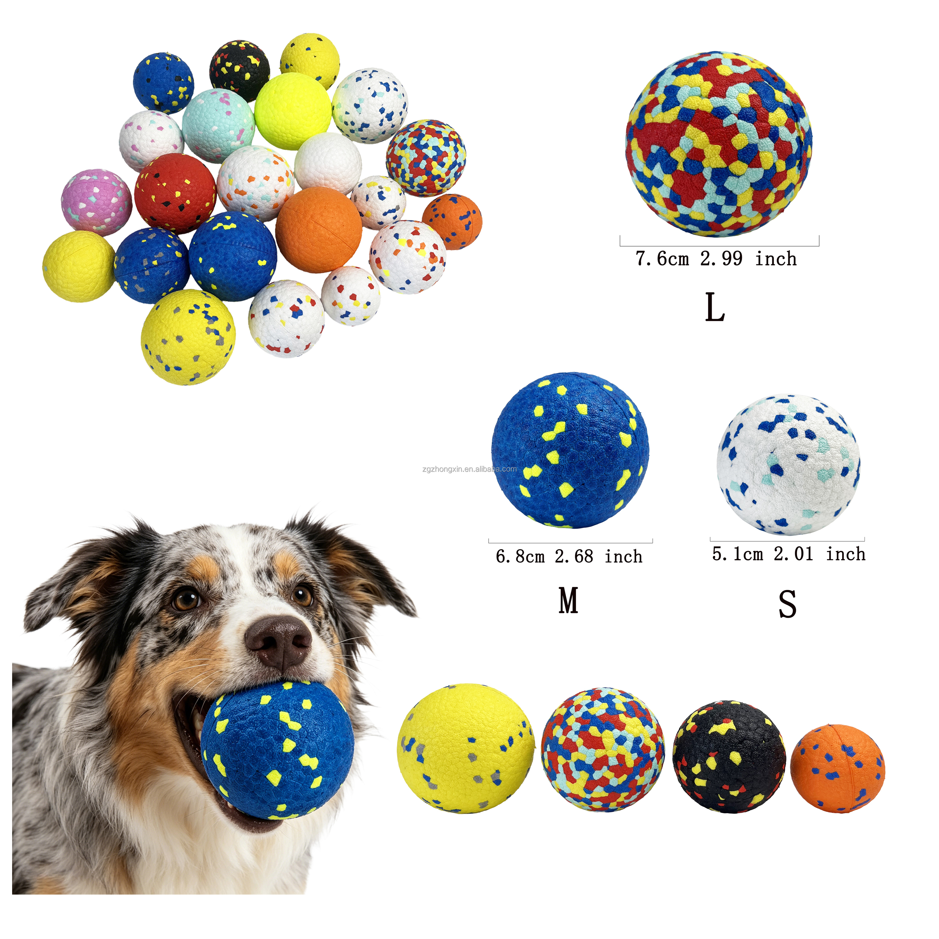 Eco-Friendly Lightweight Geometric Pattern Chewing Toy Modern Style Cat Dental Cleaning Ball Bite-Resistant Easy Clean