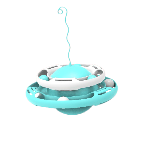 Multifunctional Pet Smart Products Two-Layer Turntable Pet Toy Automatic Rotating Interactive Dog Tumbler Cat Toy