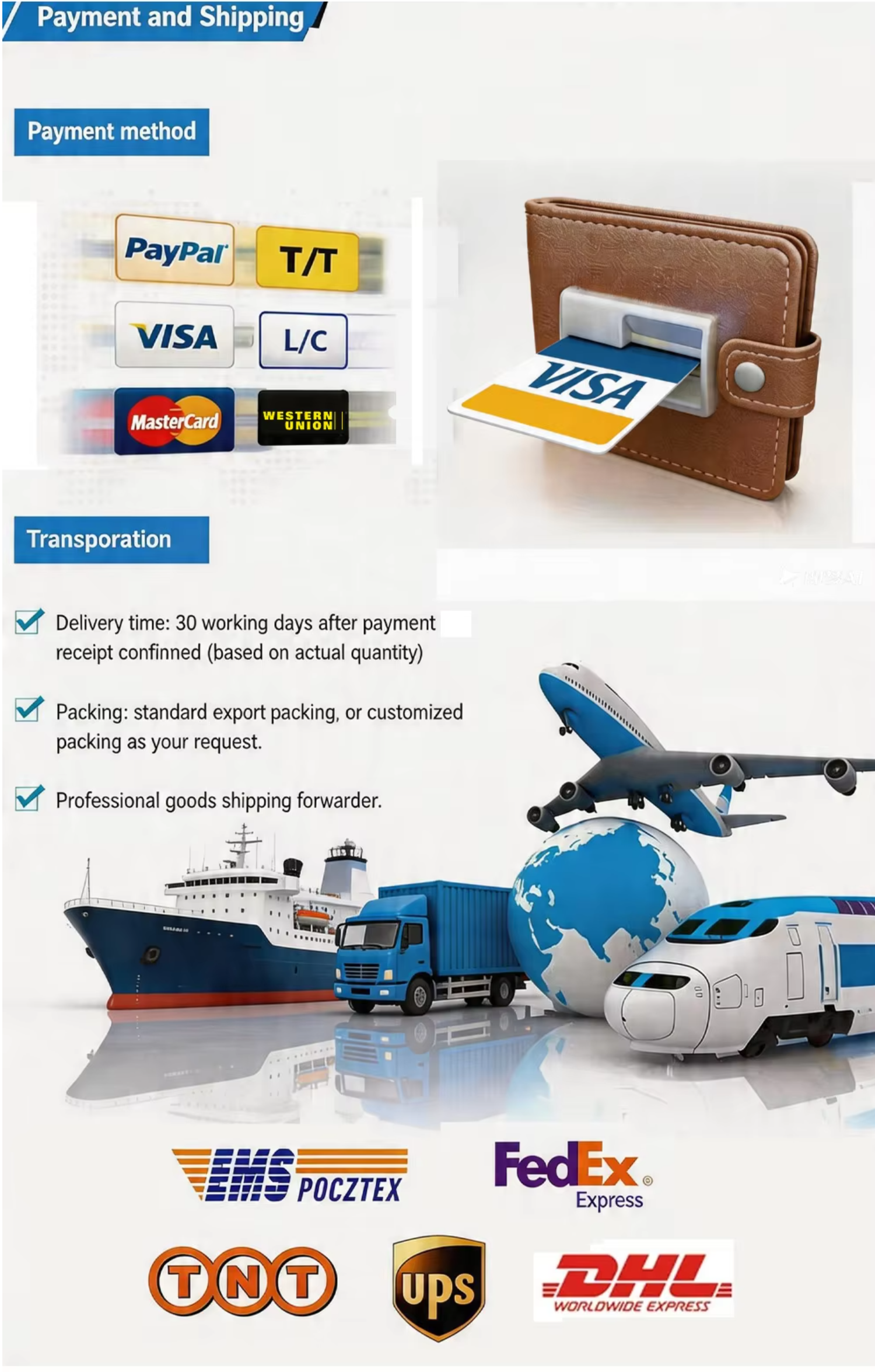 Packaging & Shipping details
