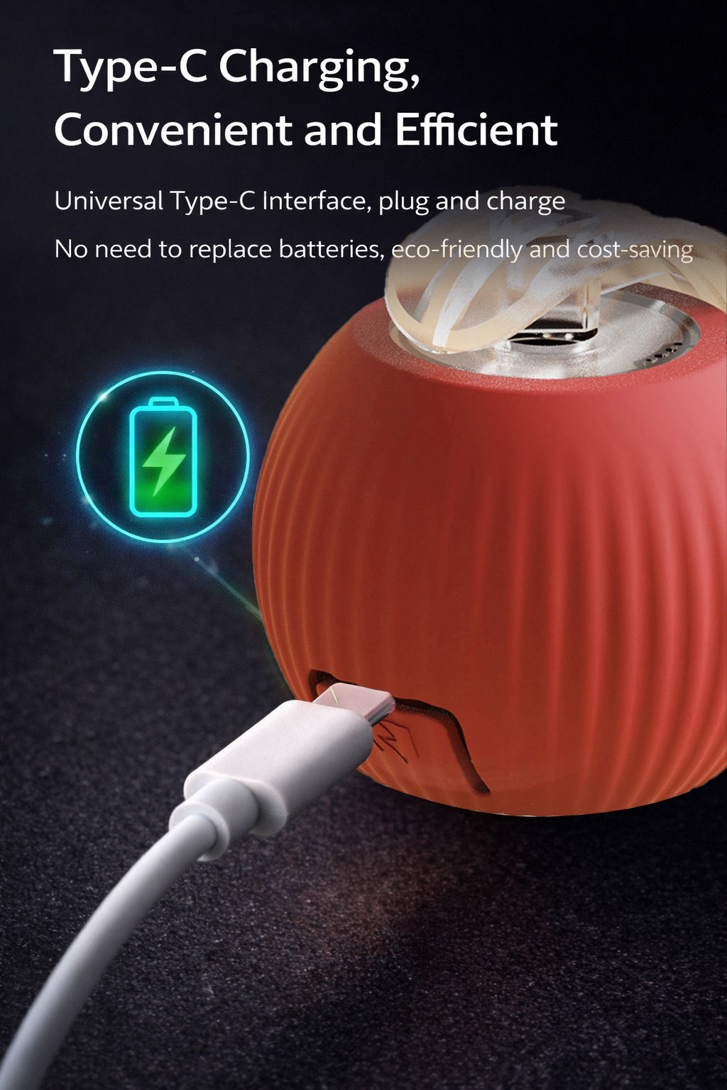 Rechargeable Electric Rolling Cat Ball Interactive Tap To Wake Obstacle Avoidance Indoor Pet Toy