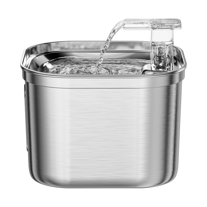 Automatic Full Stainless Steel Safety Material Pet Cats Dogs Pet Water Dispenser With Removable Bowl Drinking Water Fountain