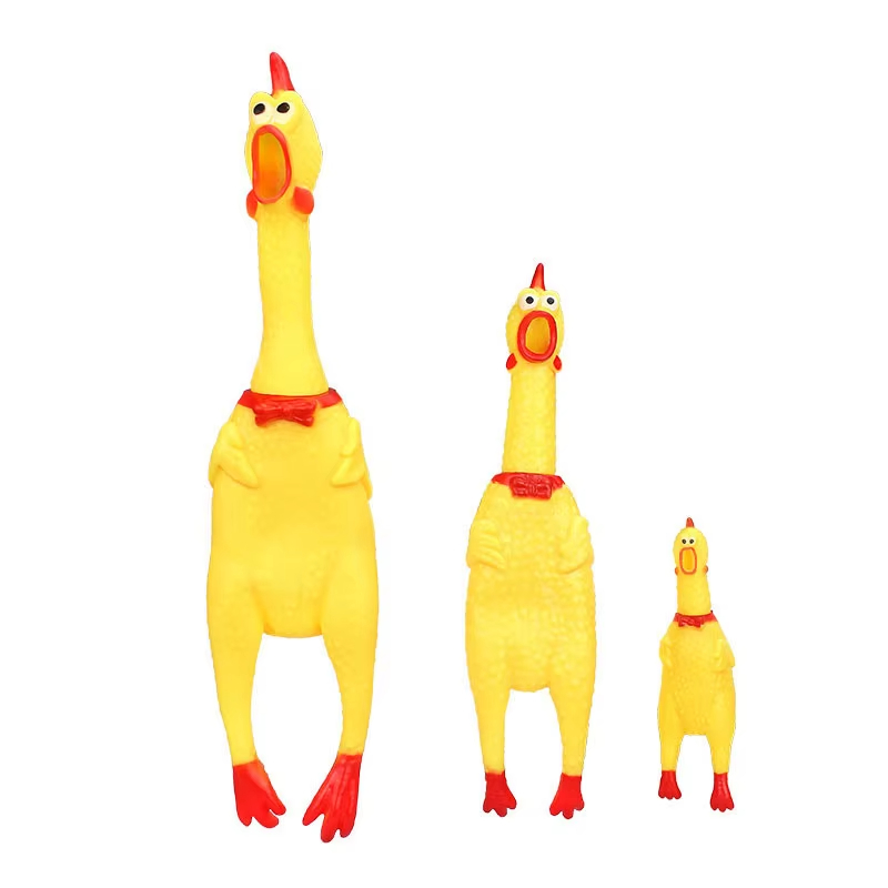 Large Screaming Chicken Squishy Toy Vinyl Squeaky Stress Relief Prank Sound Fidget for Kids &amp; Girls &amp; Boys Wholesale
