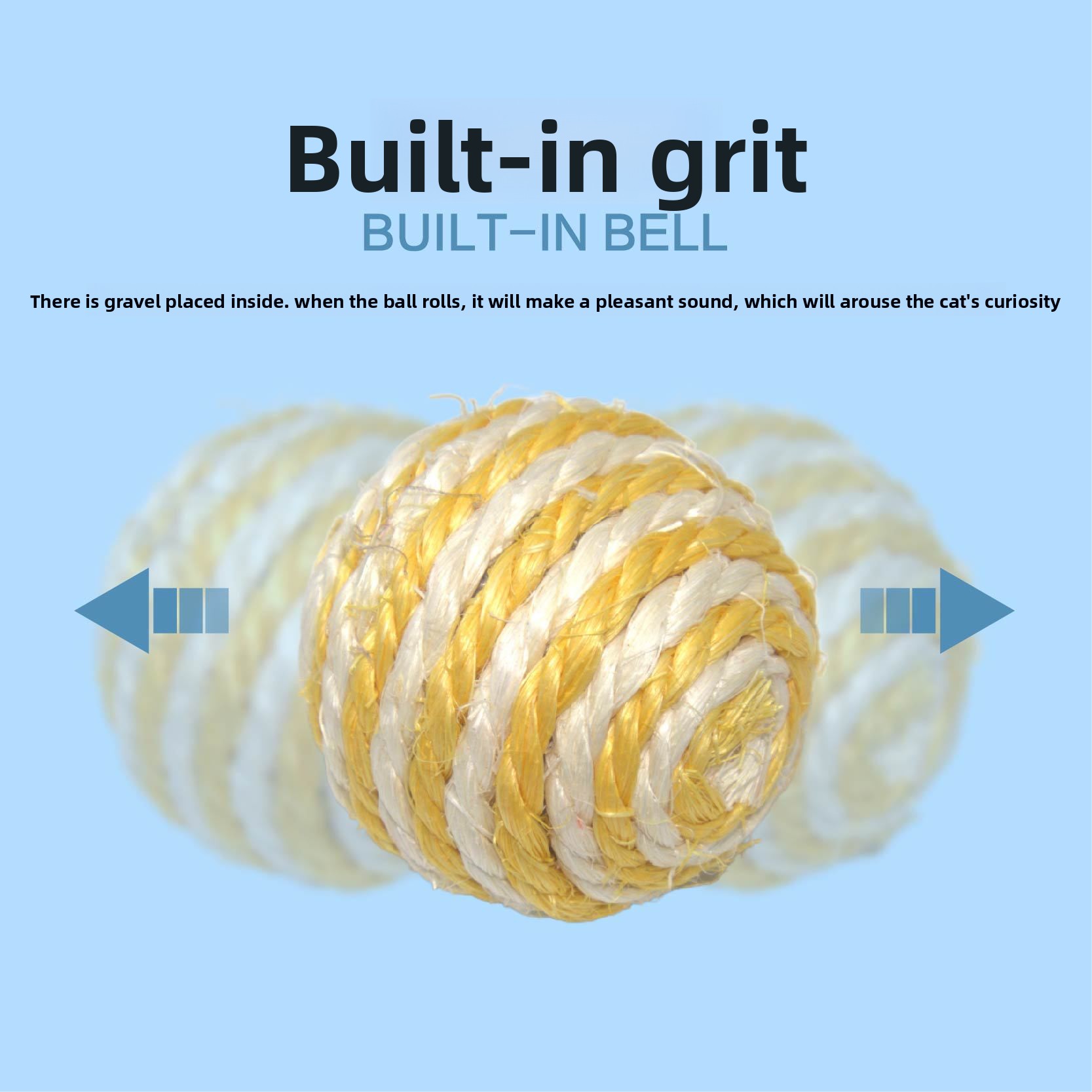 Sisal Ball Cat Toy Woven Chew-Resistant Boredom-Busting Interactive Scratching Pet Supply Model 6119 Guangdong