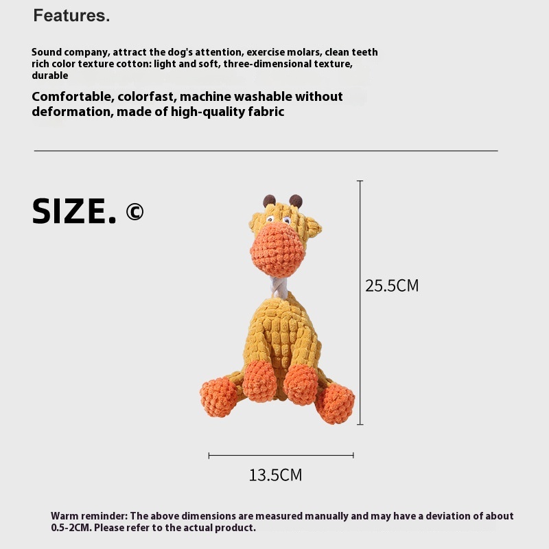 Funny Bite-Resistant Donkey Molar Squeak Toy for Dogs Interactive Pet Toy with Sound Effect