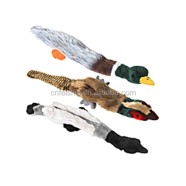 Stuffed Squeaky Duck Dog Toy with Crinkly Sounds