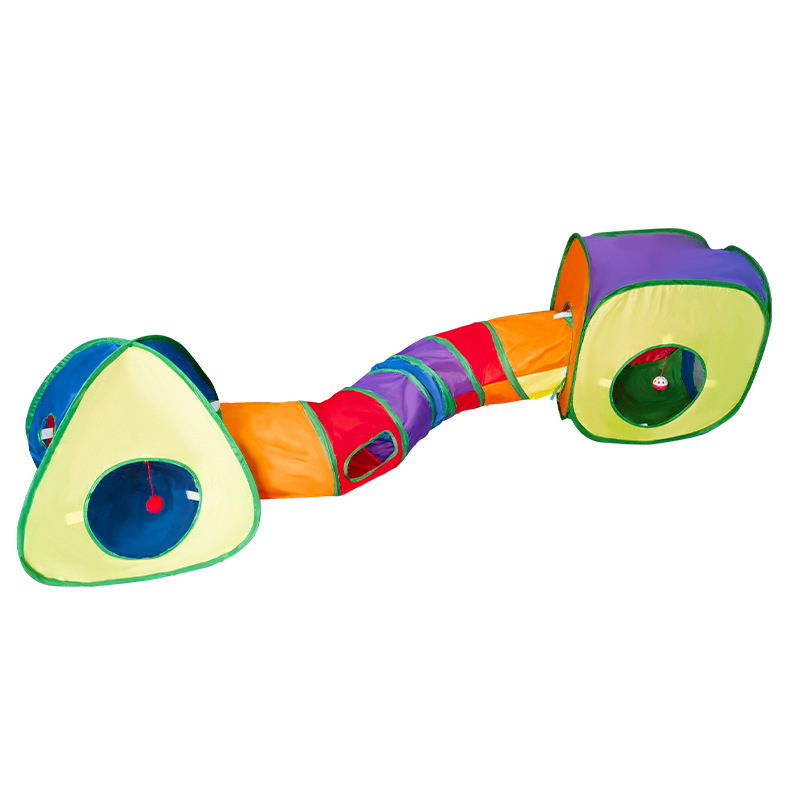 New Design Interactive Collapsible Fun Toys Multiple Play Cat Tunnel