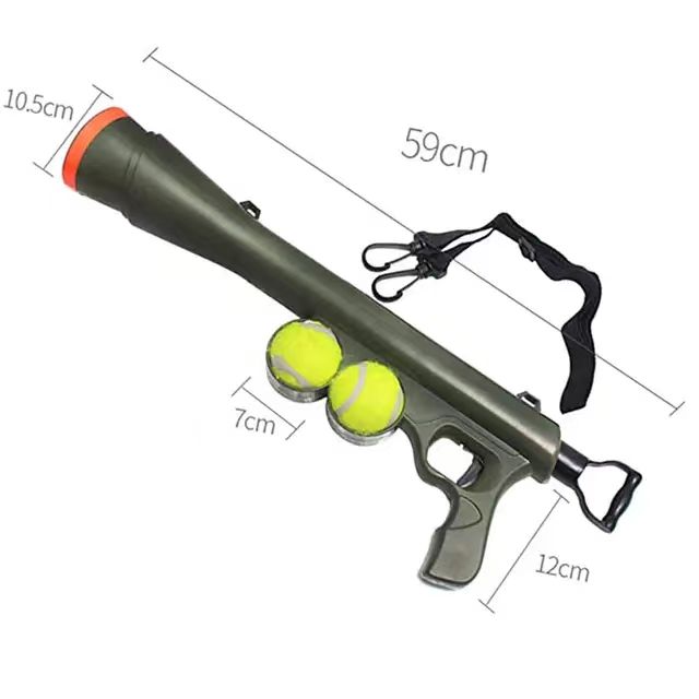 Launch Range 12m Automatic Pet Outdoor Training Machine Agility Equipment Fetch Play Toy Tennis Gun Dog Ball Launcher With Balls