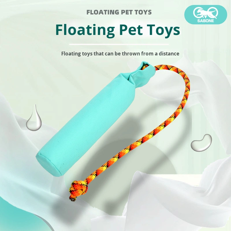 Cross-border New Pet Canvas Knots Manufacturers Bite-Resistant Floating Border Collie Bite Rope Small Dog Tug-of-War Toy
