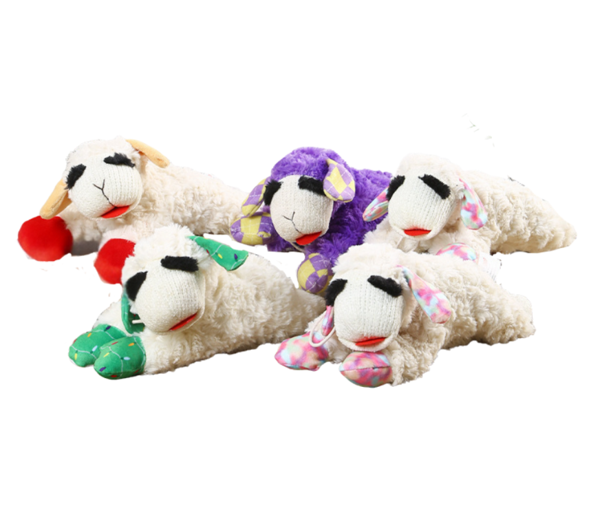 FuturePets Cartoon Lamb Chop Plush Dog Toy with Squeaker-Soft Chew Toy for Puppies Interactive Play &amp; Training Reward