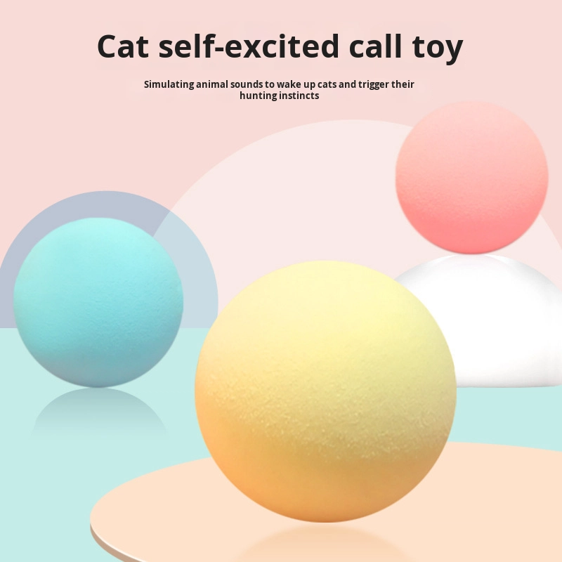Interactive Cat Ball Smart Cat Toys Plush Electronic Pet Catnip Toy Training Automatic Sounding Squeak Toy Ball Cat Supplies