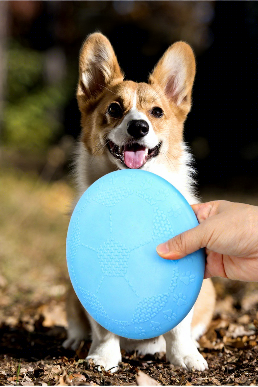 Eco-Friendly Flying Disc Pet Chew Toy Large/Small Size Dog Training Outdoor Rubber Border Collie Bite-Resistant Soft SORADD