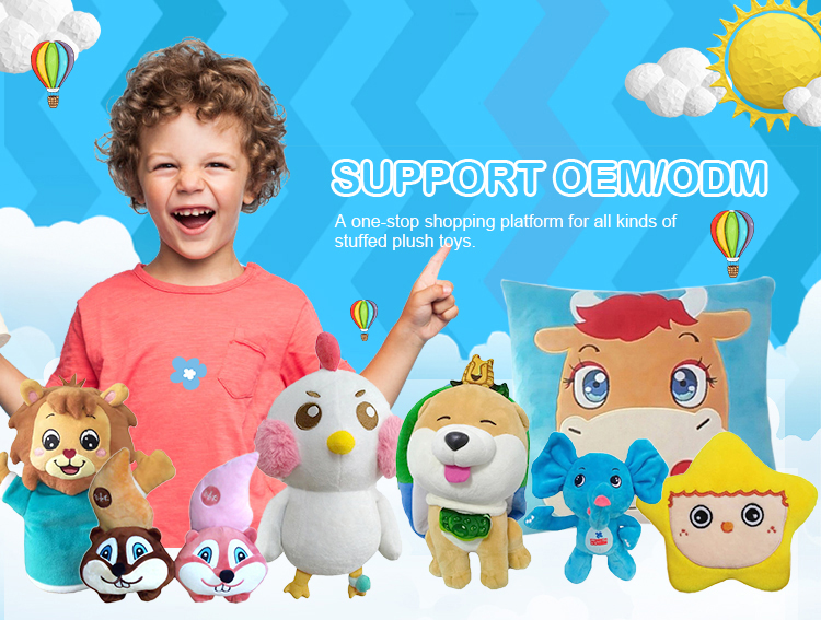Fashion Custom Stuffed Animal Plush Toys Bulk for Crane Machines Pet Squeak Soft Toys Skins Stuffed Animals