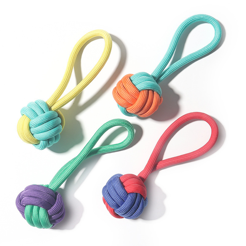 Durable Eco-Friendly Dog Knot Rope Toy For Small And Large Puppies Teeth Grinding Relief Pet Toy For Boredom Alleviation