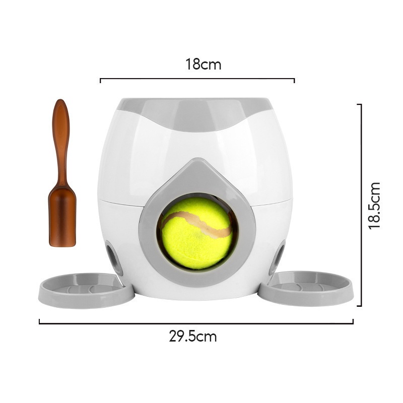 Cross-border MJ55 Dog Chew Toy Interactive Training Reward Machine with Food Leakage and Tennis Ball Feeder &amp; Throwing Function