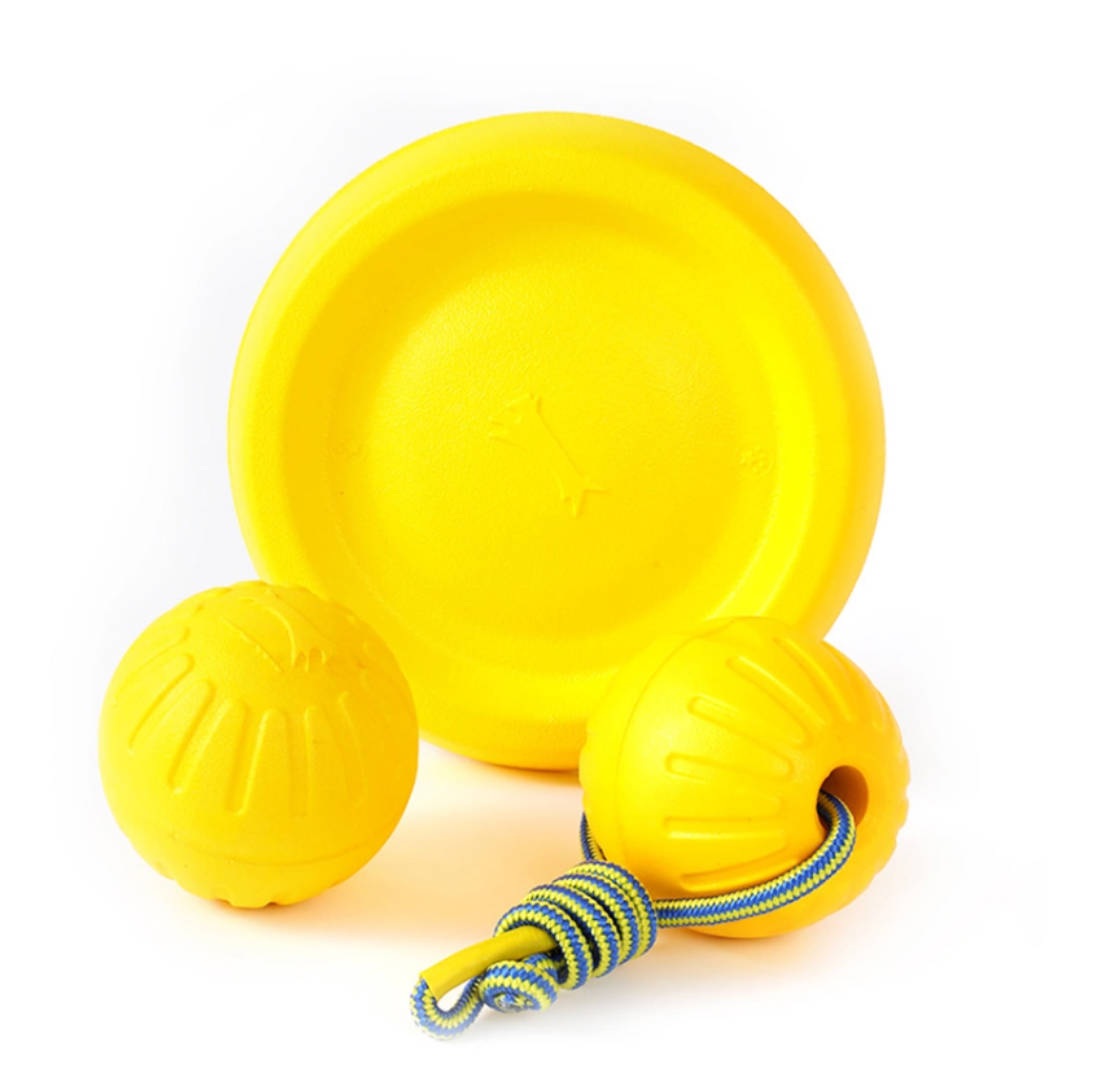 Floating EVA Foam Durable Water Resistant Dog Outdoor Flying Disc Toys Ring Ball Toys Dog Training Ball