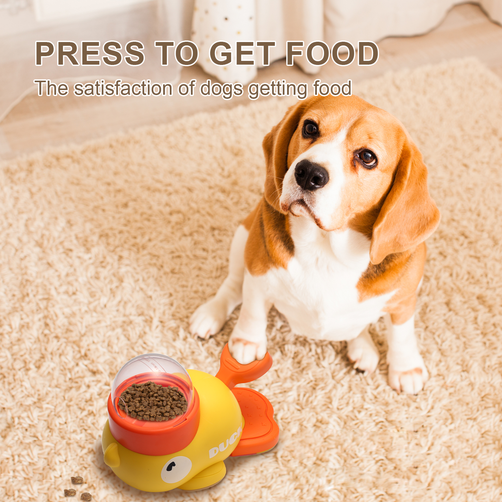 Fast Delivery Interactive Dog Educational FeedingToy Pet Treat Toy Dispenser Duck Slow Feeder Toy for Pet IQ Training Mental Fun
