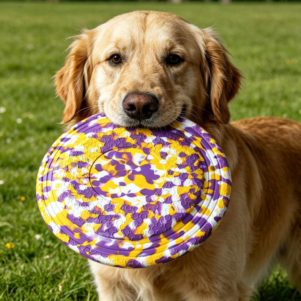 Bite Resistant Lightweight Dog Tug Flyer Pet Chew Toys Dog Toys for Aggressive Chewers Outdoor Hunting Training