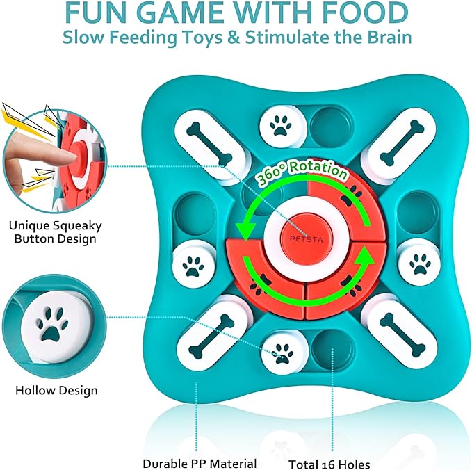 Treat Dispensing Dog Enrichment Toys IQ Training Brain Stimulation Interactive Mentally Stimulating Toys for Puppies Cats Dogs