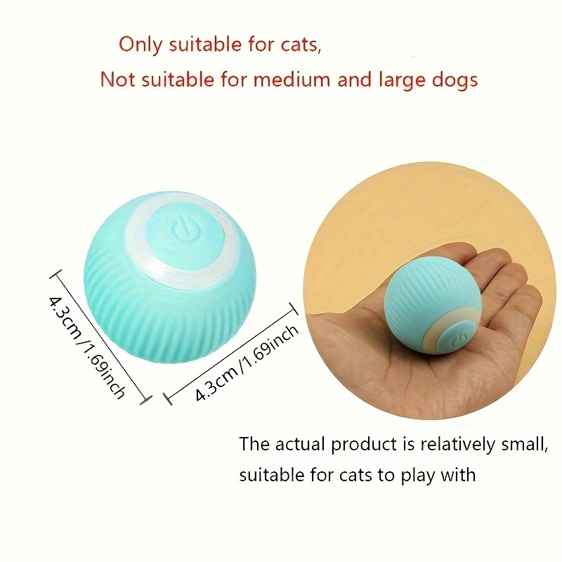 Playpal Cat Toy Self Entertainment Boredom Relief Teaser Stick Smart Rolling Ball Automatic Cat Ball Toy Electric Cat Supplie