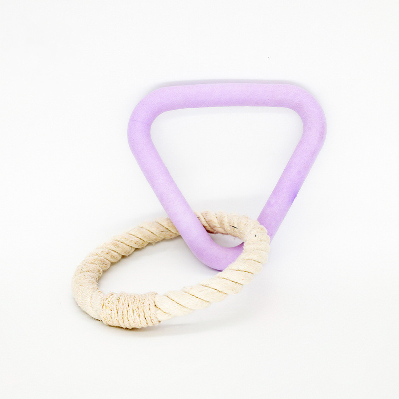 TPR Rubber Cotton Rope Braided Eco-Friendly Pet Tug-Of-War Rope Dog Toy for Molar Bite-Resistant Interactive Boring