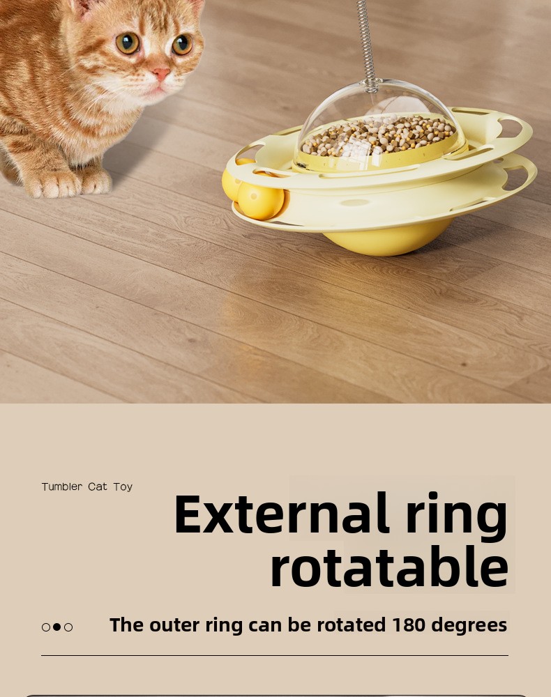 Eco-friendly Pet Toys Cat Multi-play Pet Toy Cat Toy Leaking Food Tumbler Turntable Cat Amusing Artifact Self-Entertainment
