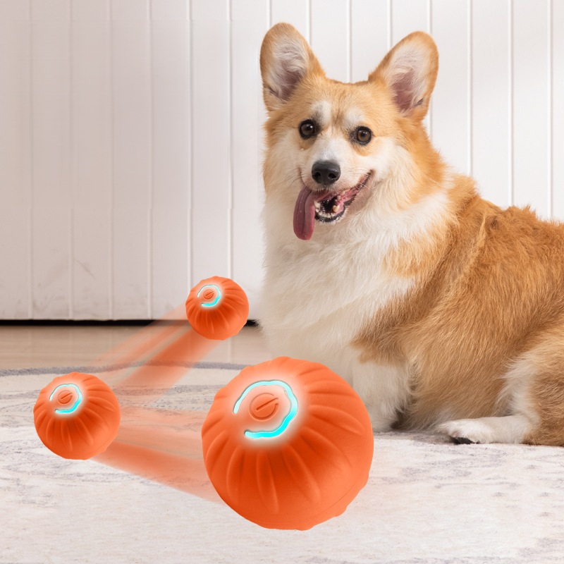 Dropshipping Premium Intelligent USB Rechargeable Electric Rolling Ball Silicone Jumping Ball Safe Interactive Toy For Cats Dogs