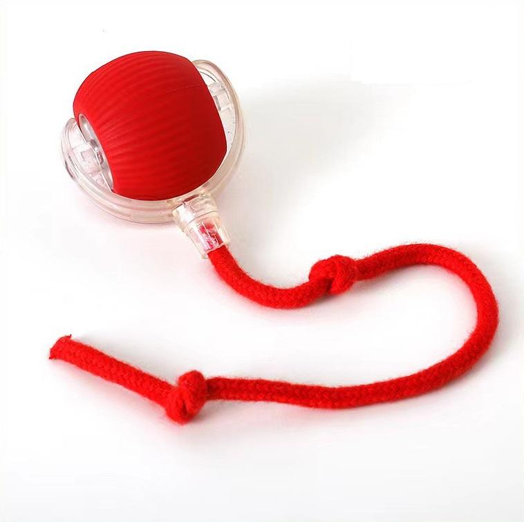 Smart Pet Toy 360&deg; Automatic Interactive Dog Smart Ball Toy With Rope Interactive Cat Toys USB Charger Rolling Ball for Cats
