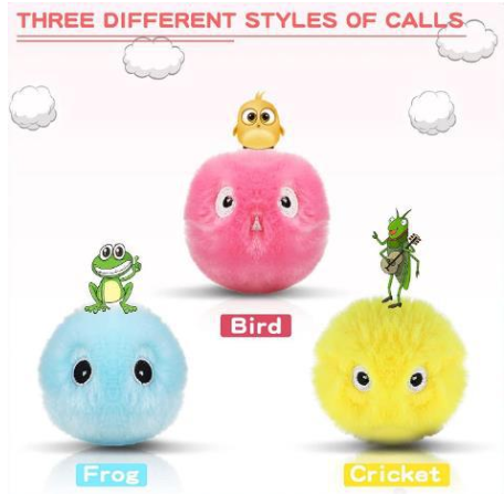 Squeaky Satin Funny Ball Cat Toy Simulates Real Animal Sounds Self-Entertainment Catnip Kitten Teaser Pet Toy