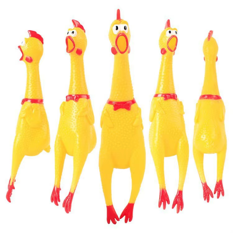 Large Screaming Chicken Squishy Toy Vinyl Squeaky Stress Relief Prank Sound Fidget for Kids &amp; Girls &amp; Boys Wholesale