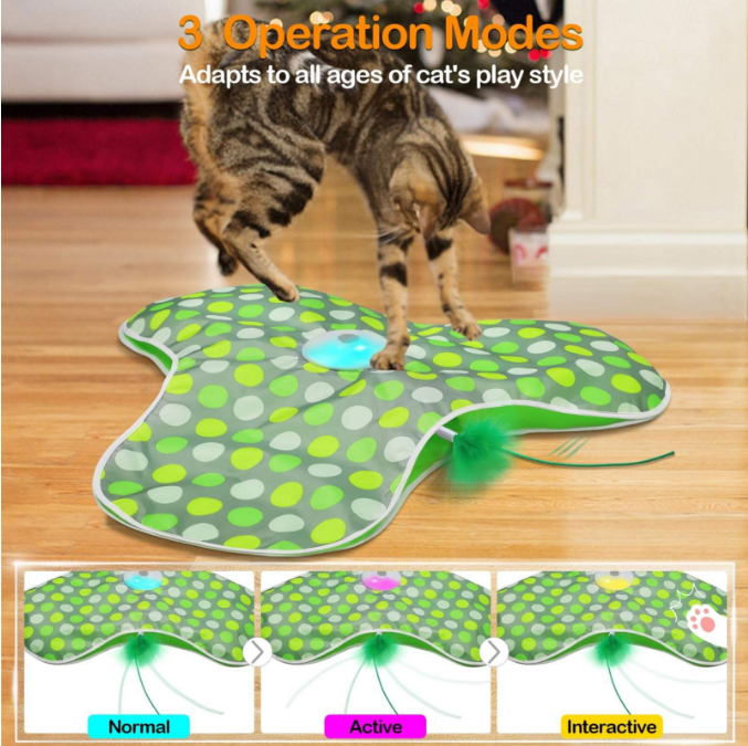 Interactive Eco-friendly Plastic Cat Hunting Toy with Motion-Activated Indoor Play Hide and Seek Feature Rechargeable