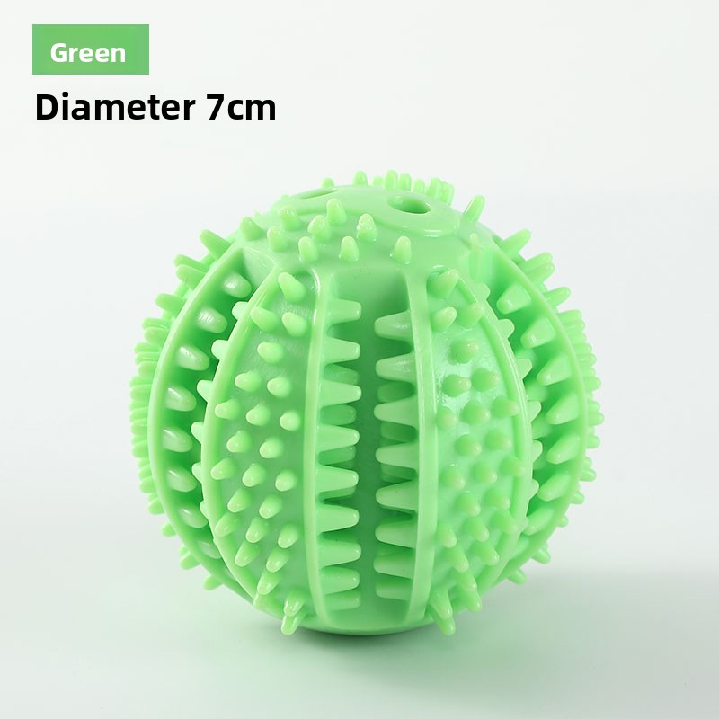 Dog Food Dispensing Ball Chew Toy-Bite-Resistant Teeth-Cleaning Boredom Relief TPR Material