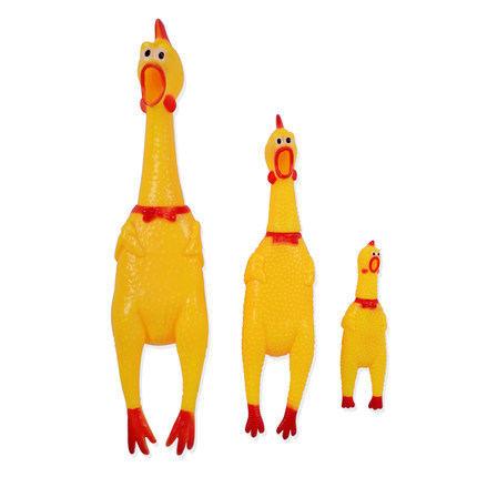 Vinyl Animal Squeeze Dog Sound Toy Squeaky Screaming Chicken Lifelike Cartoon Biting Resistant Waterproof Stress-Relief Outdoor