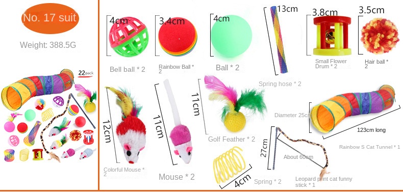 Wholesale Pet Supplies Multi Combination Interactive Toys cat Accessories Pet cat Toys