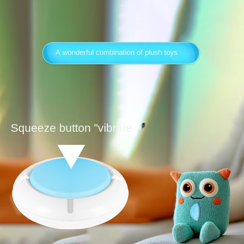 Pet Anxiety Womb Heartbeat Sound Machine Vibration Plush Toy Movement Heartbeat Vibration Module for Sensory Play
