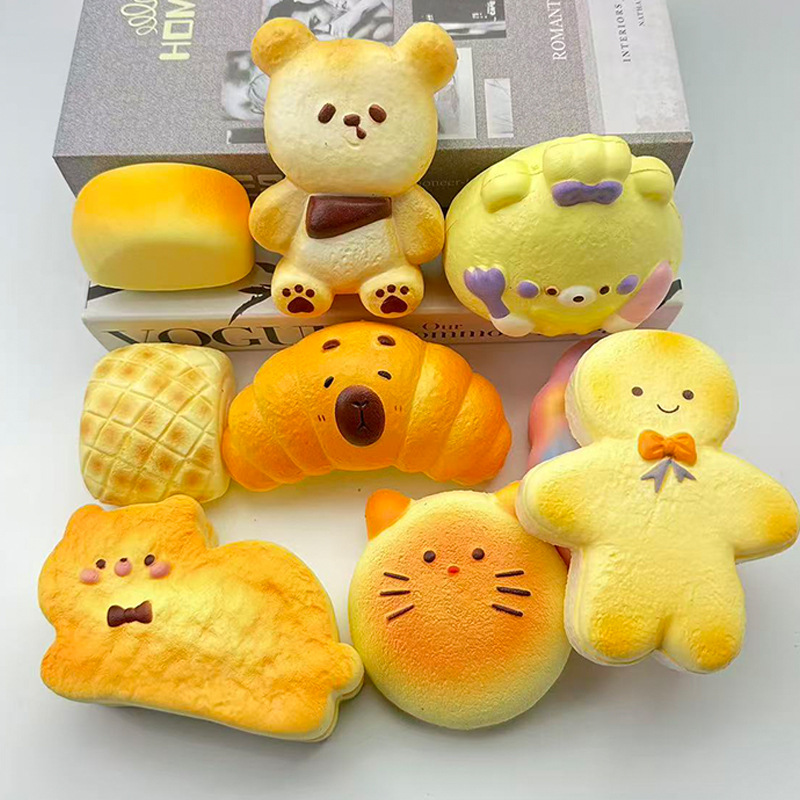 Xiaohongshu-style Soft Squishy Pu Material Simulated Food Stress Release Toy Slow-Rebound Children's Food-Themed Stall Item Boys