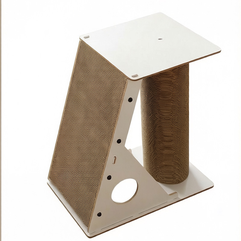 OEM Wholesale L-shaped Cat Scratcher Upright Cat Bed All-in-One Large Corrugated Cardboard Cat Claw Board Cat Scratcher