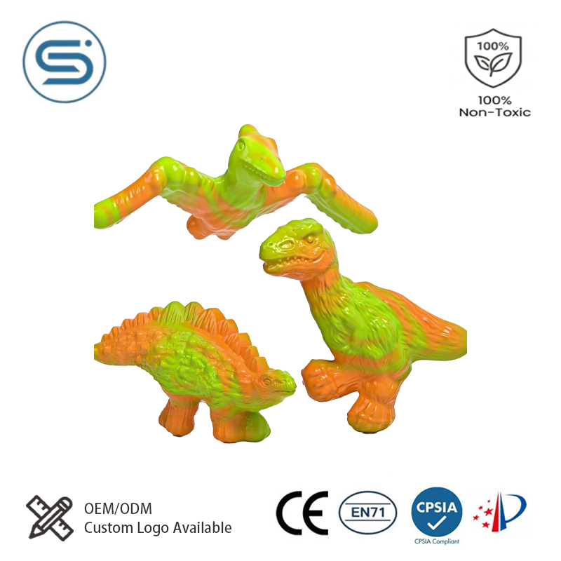 Wholesale Dental Care Durable Dinosaur Shaped Eco-friendly Interactive Squeak Clean Teeth Grinding Relief Pet Toys for Chewers