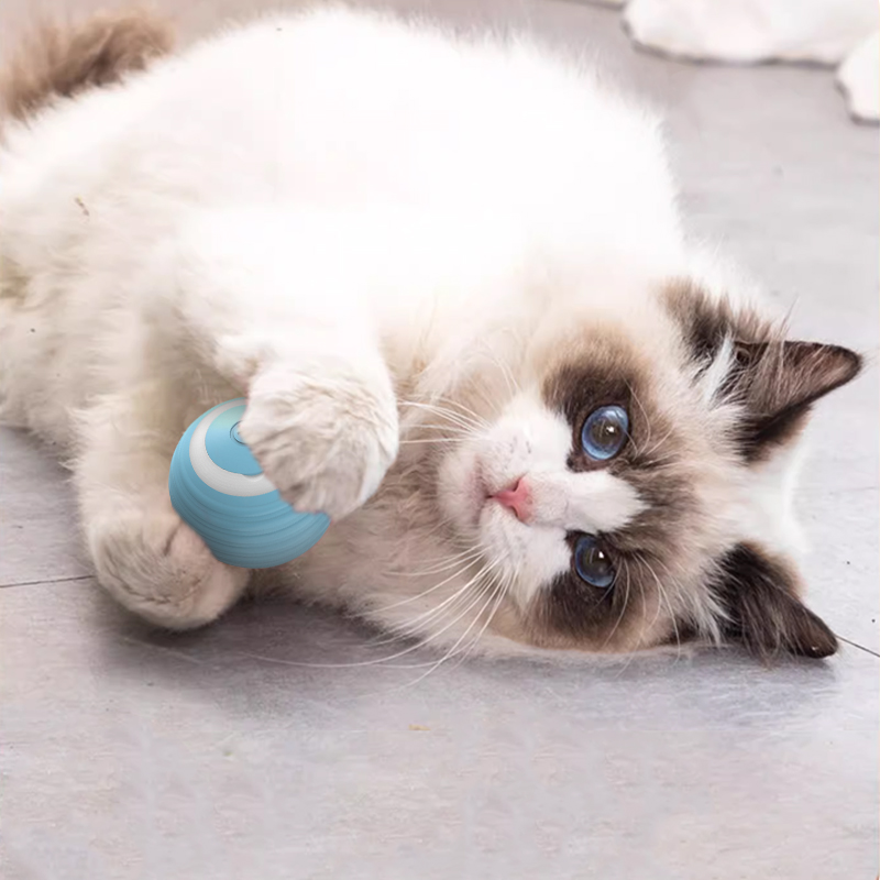 Eco-Friendly Classic Luxury Modern Plastic Self-Moving Smart Cat Ball Soft Electric Rechargeable Pet Toy Automatic Rolling