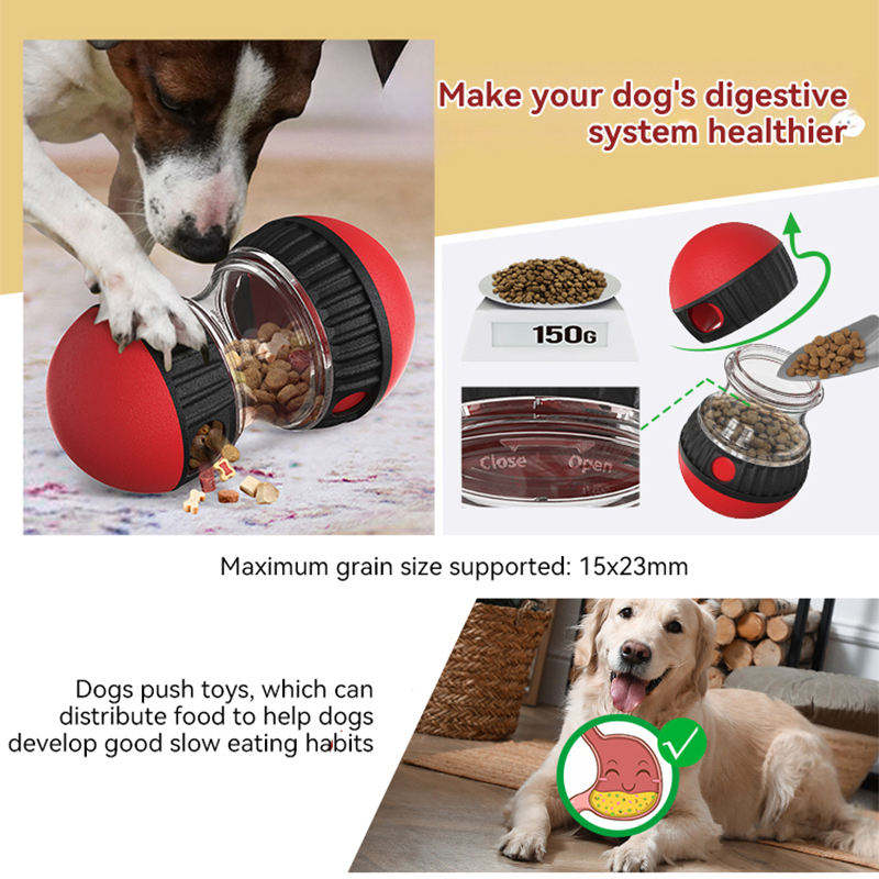 Interactive Eco-Friendly Plastic Dog Food Dispenser Exercise &amp; Puzzle Toy Smart/Manual Simple Sport Luxury Funny Pet Treat