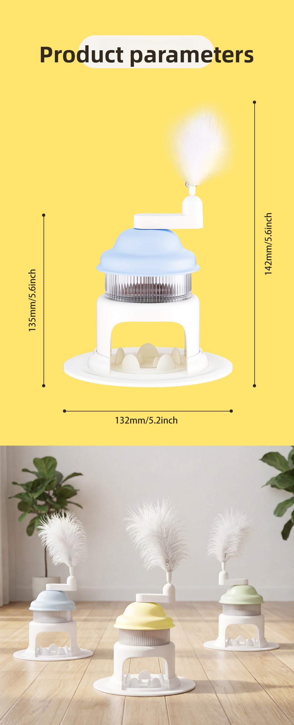 Multi-function Rotating Ice Shaver Cat Puzzle Toy Treat Dispenser Slow Lick Mat Self Amusement Teaser Wand for Indoor Kittens