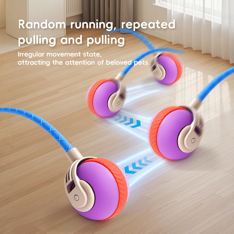Cat Toys Smart Electric Rolling Cat Ball, Motion Activated Self-Playing Toy, Rechargeable Lithium Battery Trajectory Ball