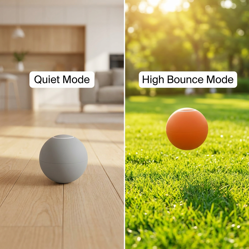 Bouncing Dog Toy Ball with Random Jump - Chew Resistant Interactive Puppy Ball for Fetch Training Indoor Outdoor Play